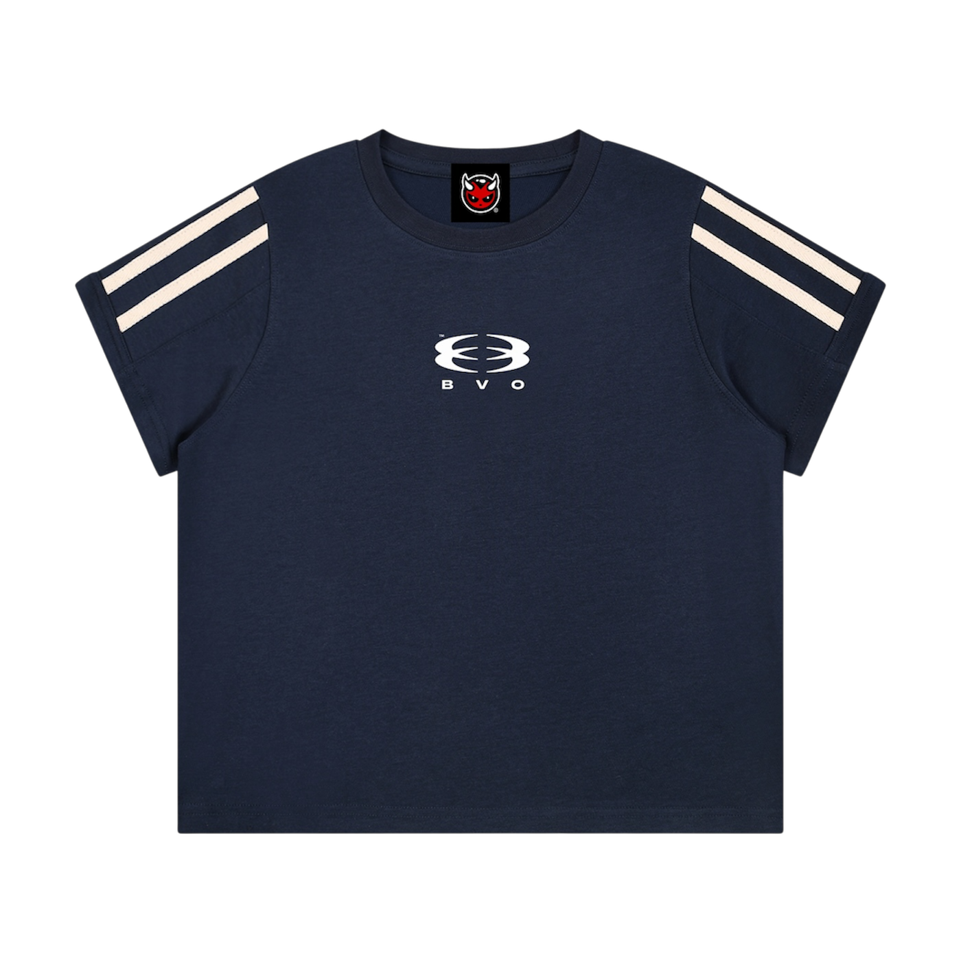 WMNS UNITY LOGO® VARSITY STRIPE TEE [NAVY BLUE]
