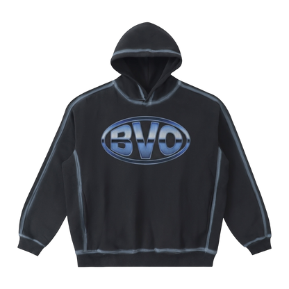 BVO® OVAL LOGO HOODIE [BLACK]