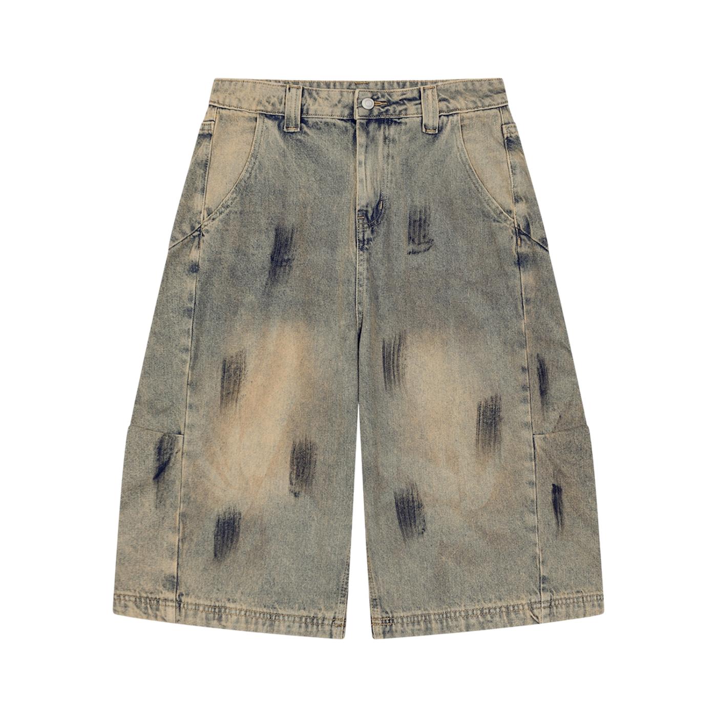 BVO® DENIM VINTAGE WASH SHORTS [BRONZE/BLUE]