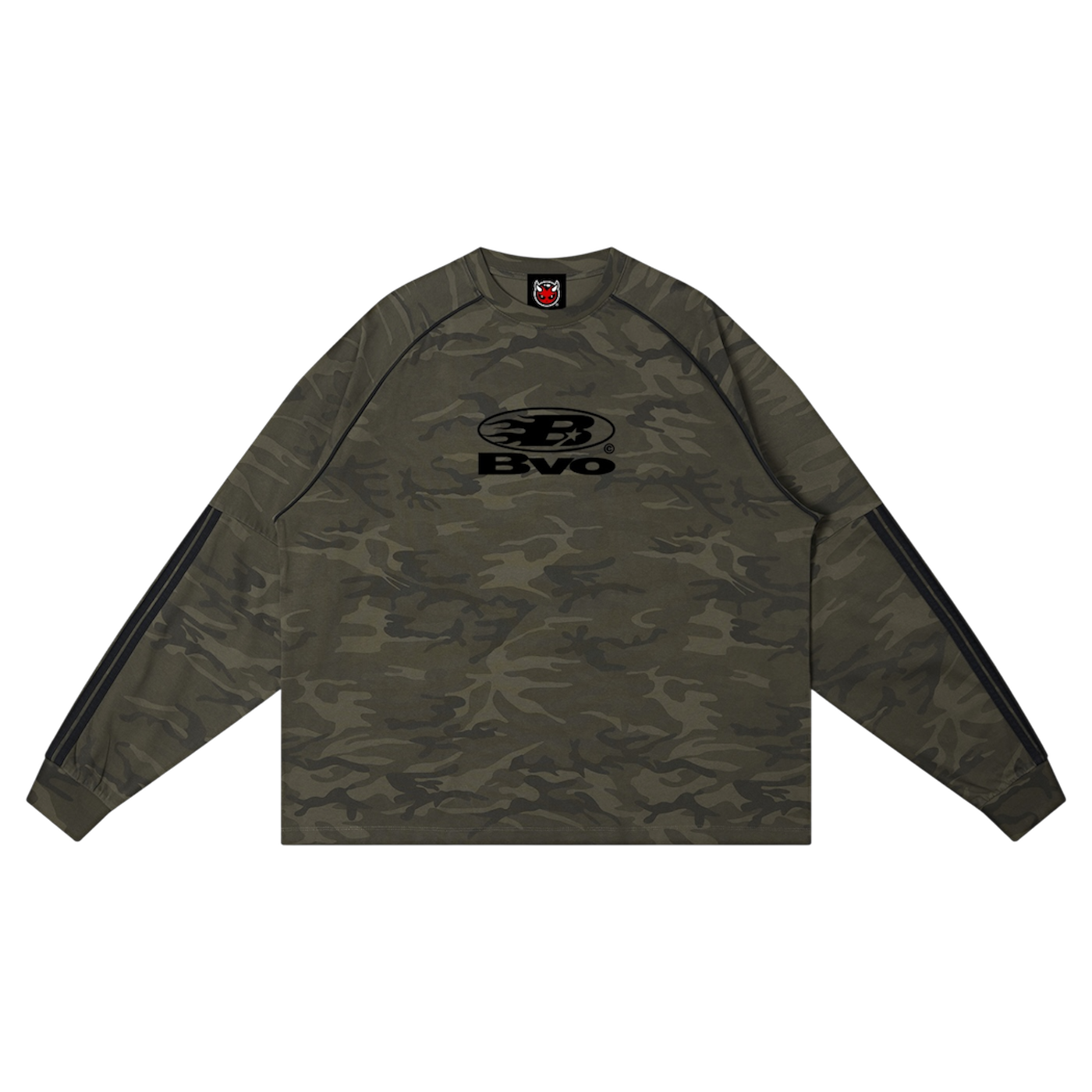 STAPLE LOGO© TAPED LS TEE [WOODLAND CAMO]