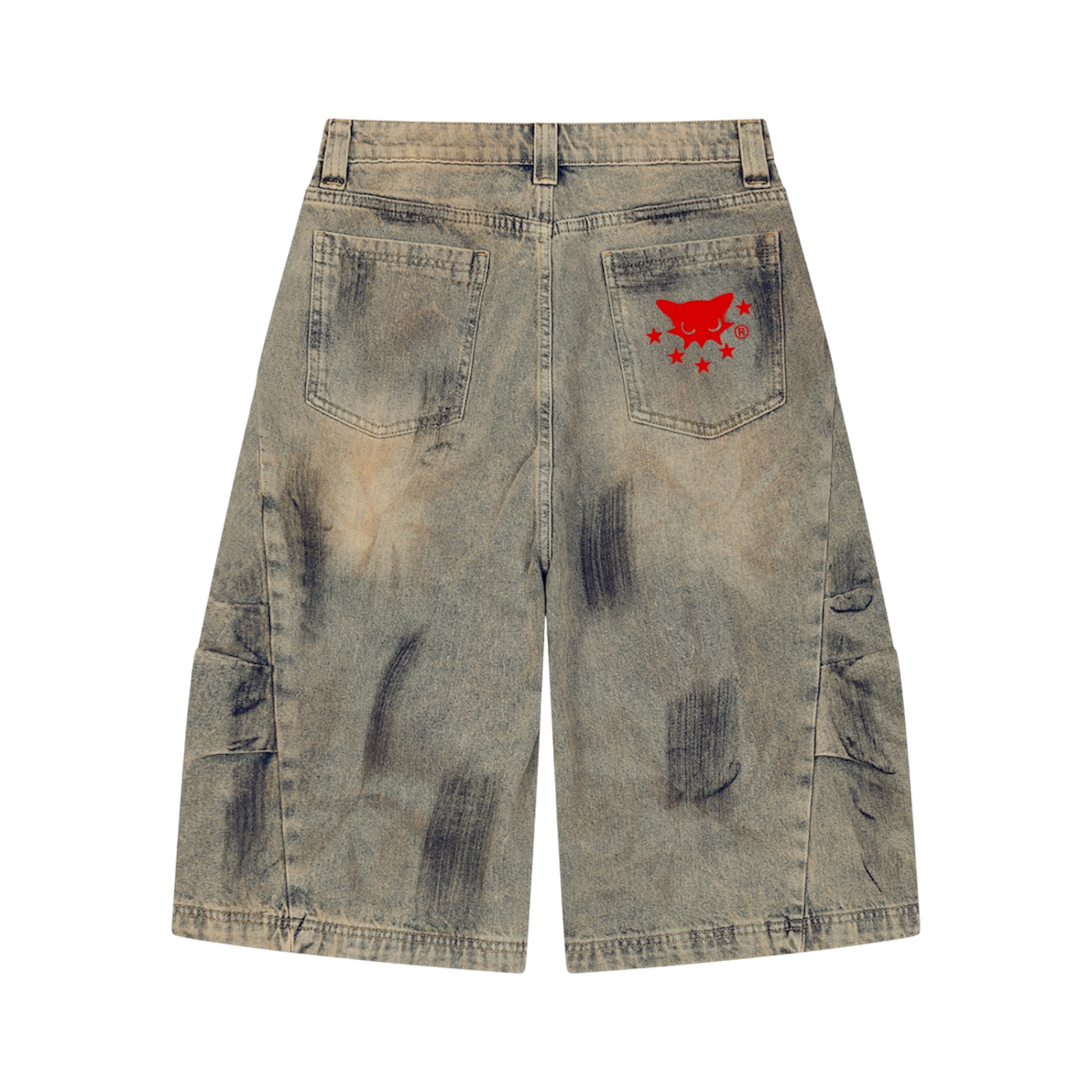 BVO® DENIM VINTAGE WASH SHORTS [BRONZE/BLUE]