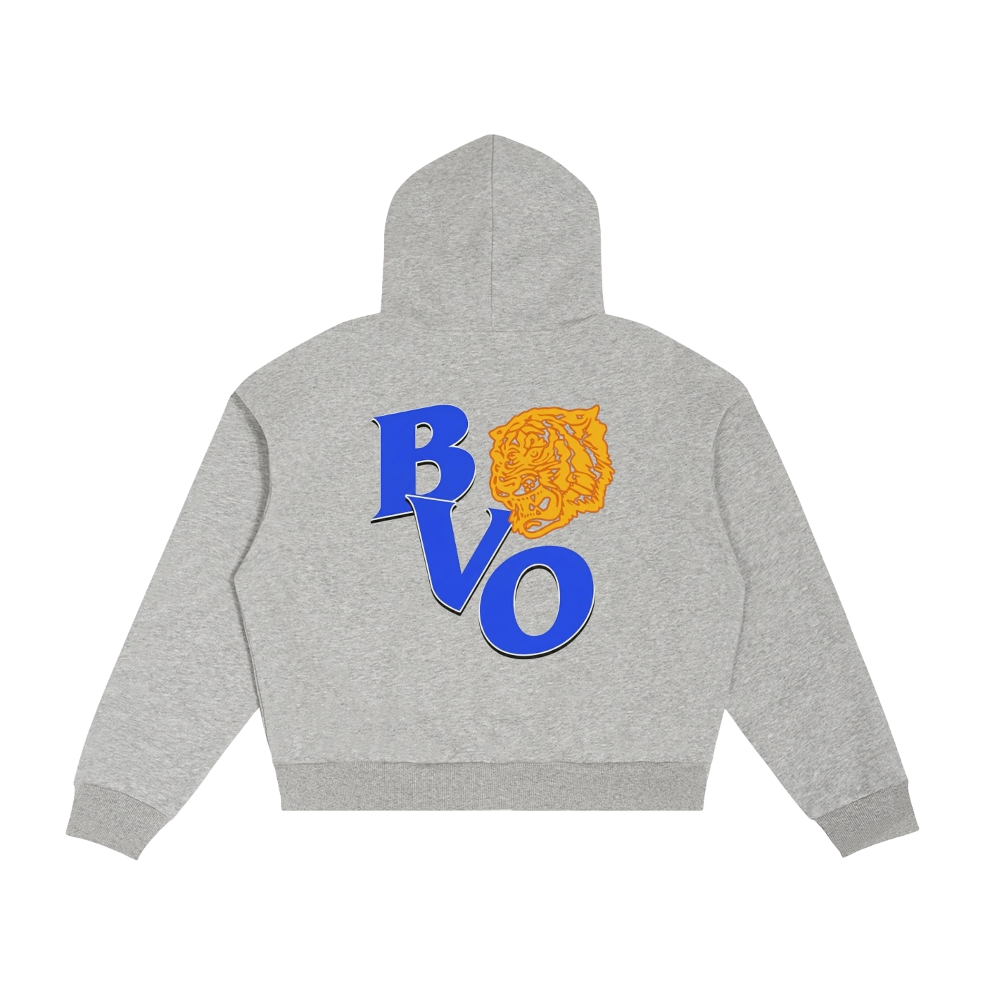 FRAT LOGO CONTRAST PLAID ZIP HOODIE [GREY]