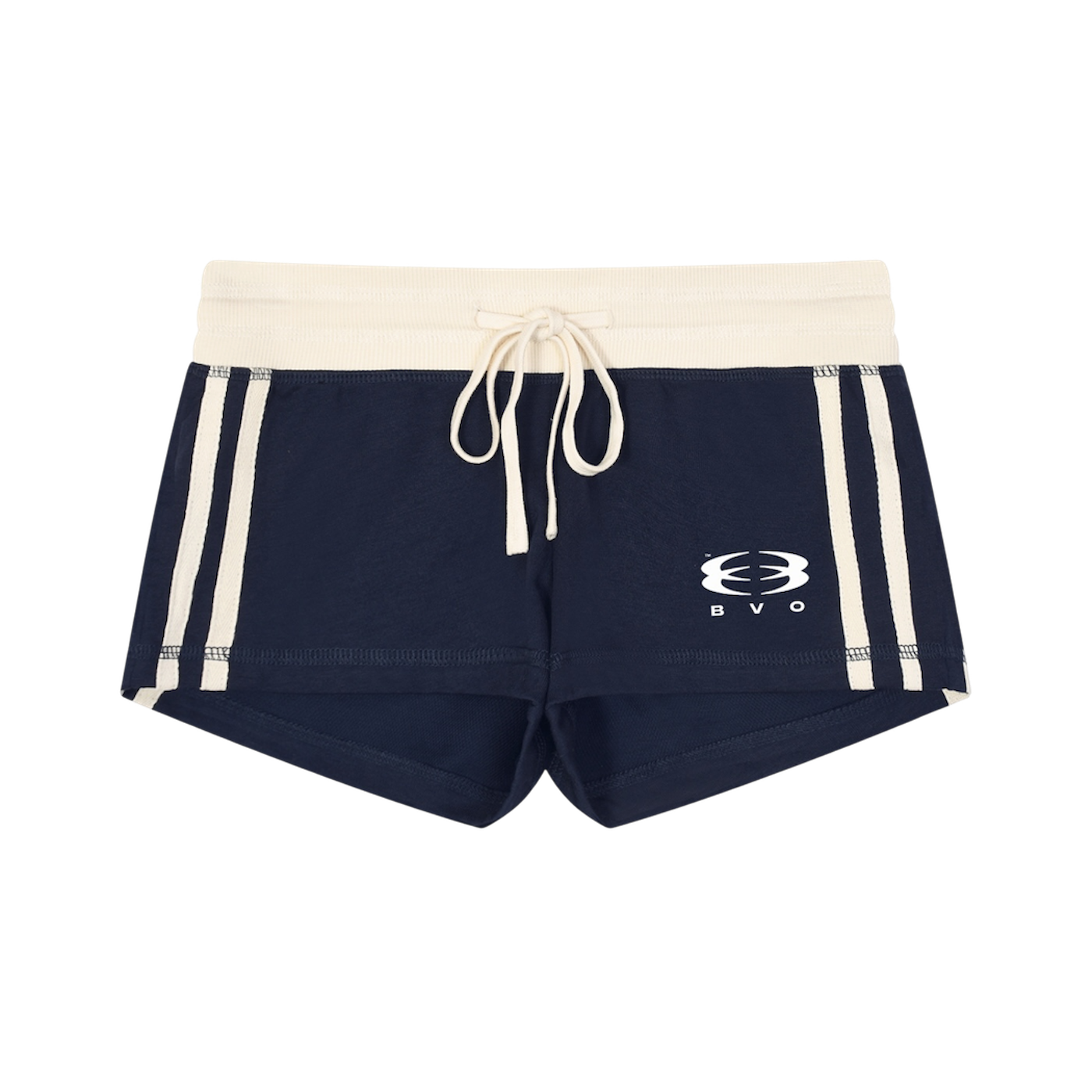 WMNS UNITY LOGO® VARSITY STRIPE TRACK SHORTS [NAVY BLUE]
