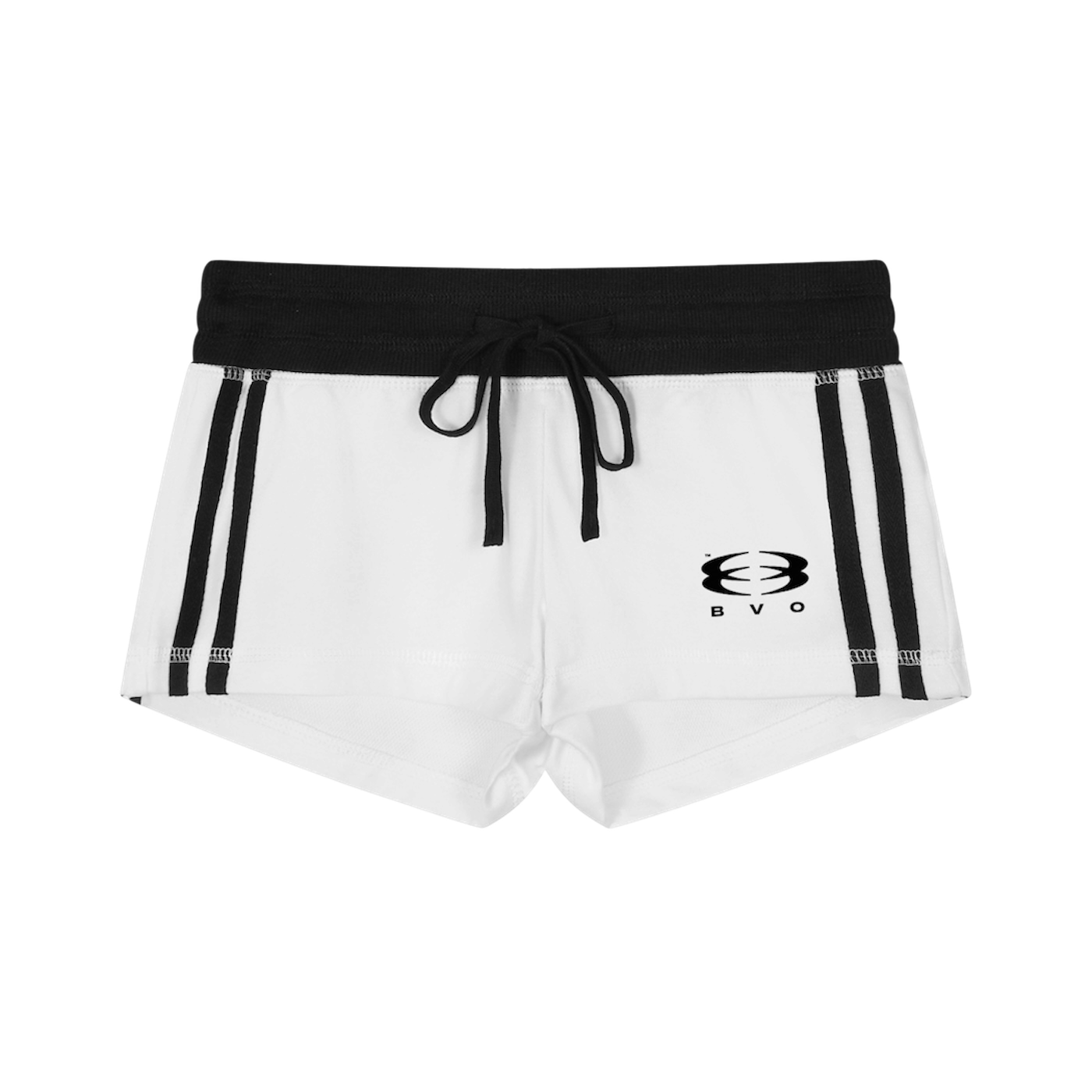 WMNS UNITY LOGO® VARSITY STRIPE TRACK SHORTS [WHITE]
