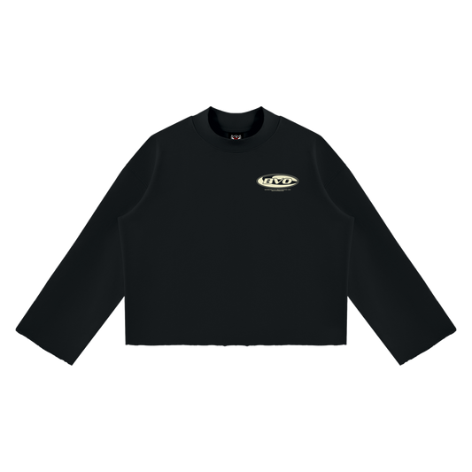 BVO® INDUSTRIAL MOCK NECK SWEATSHIRT [BLACK]
