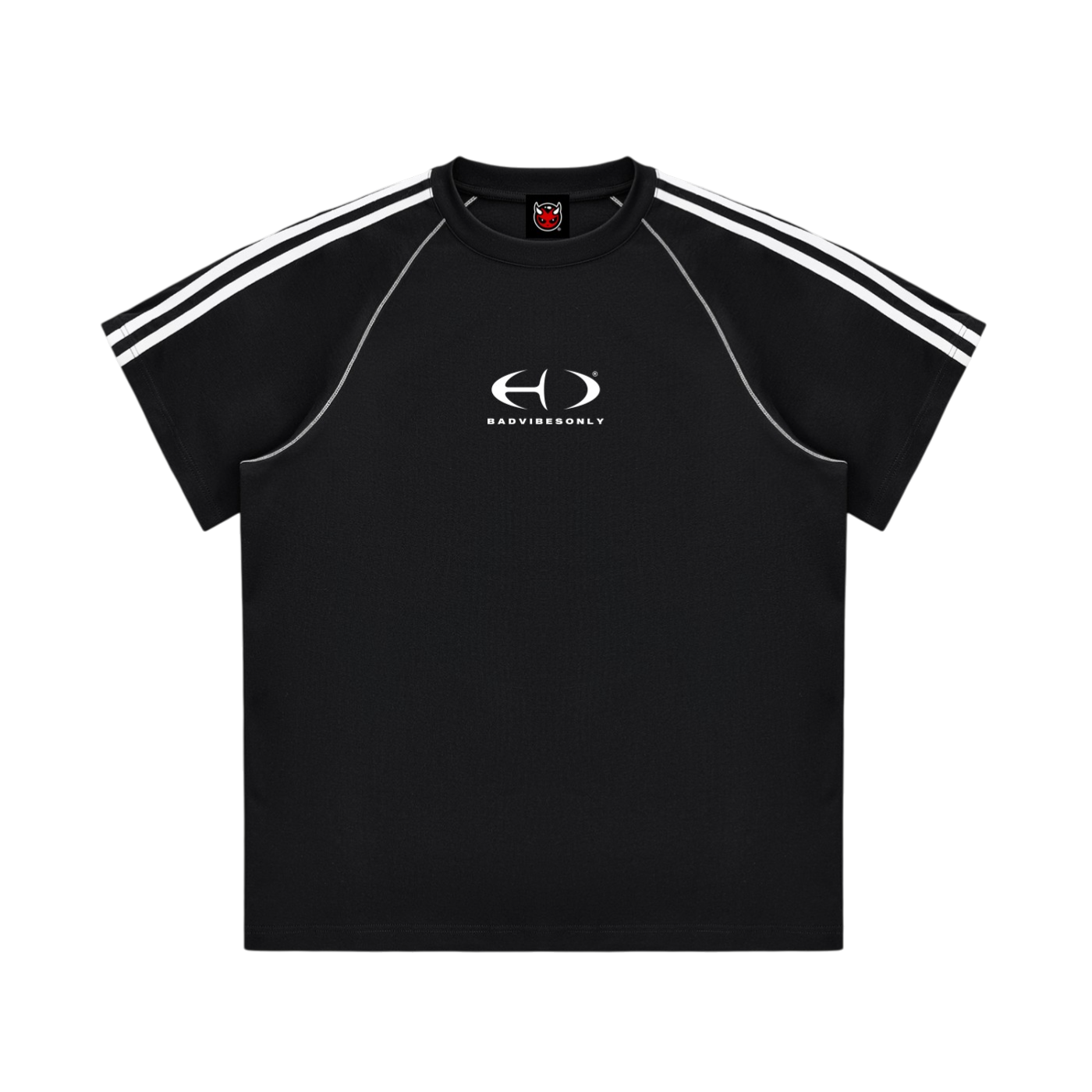 BVO® FUSION LOGO STRIPED TEE [BLACK]
