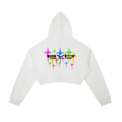 WMNS MADE WITH LOVE CROPPED ZIP HOODIE [WHITE]