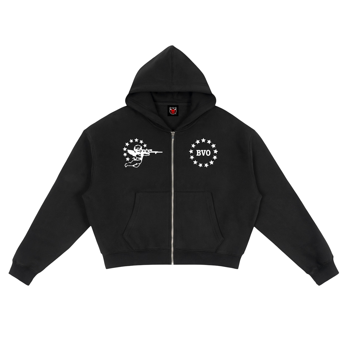 BVO® FOR PRES ZIP HOODIE [BLACK]
