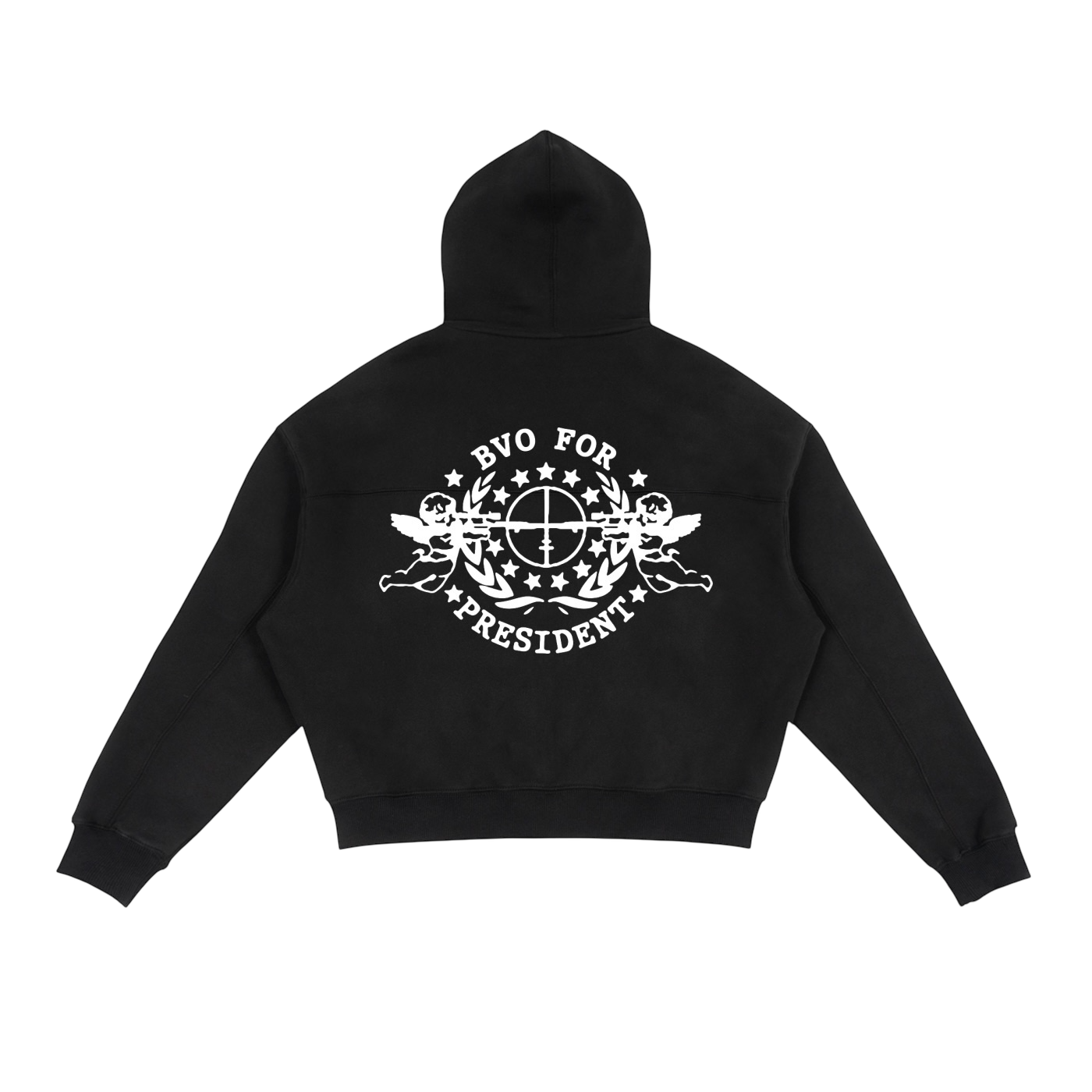BVO® FOR PRES ZIP HOODIE [BLACK]