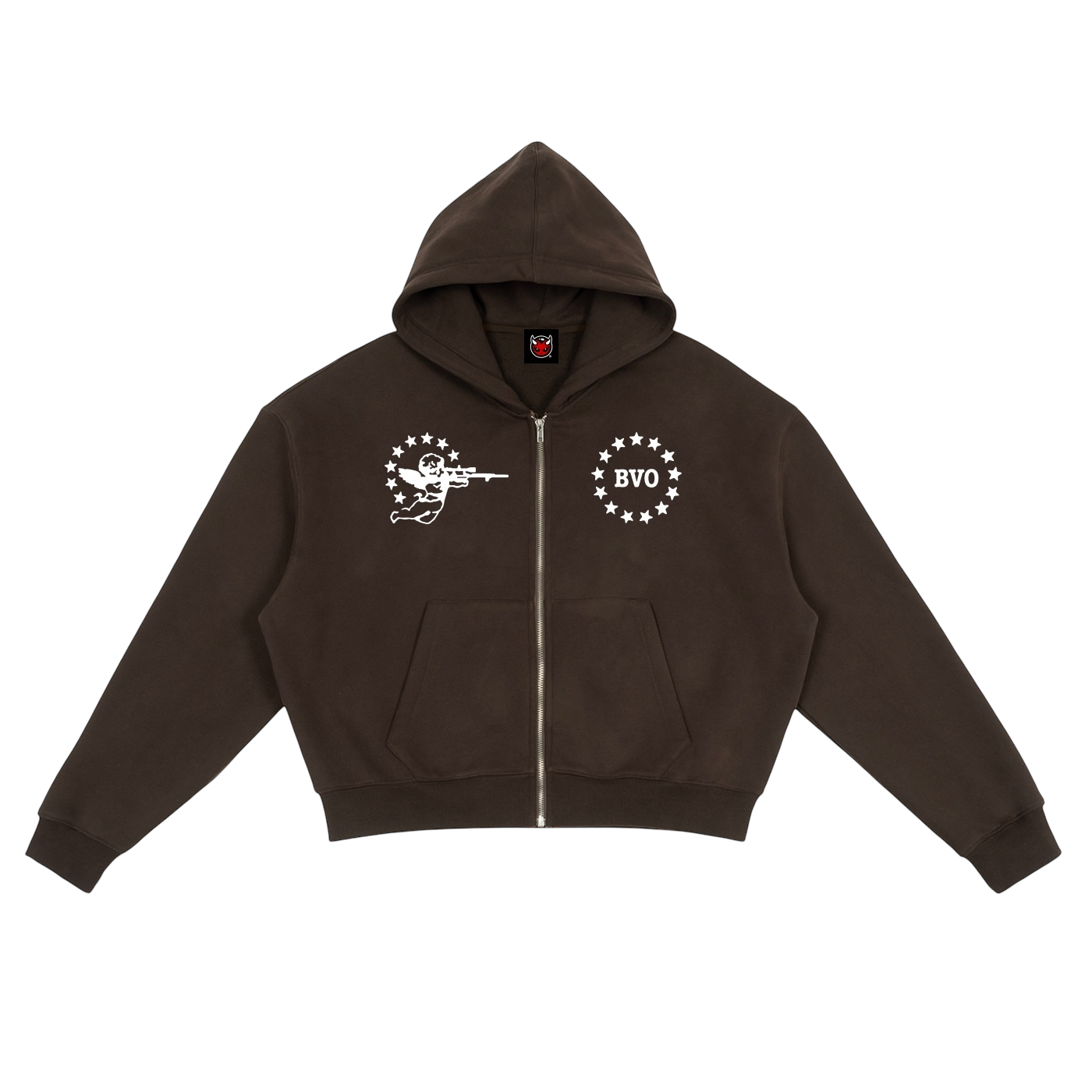 BVO® FOR PRES ZIP HOODIE [BROWN]
