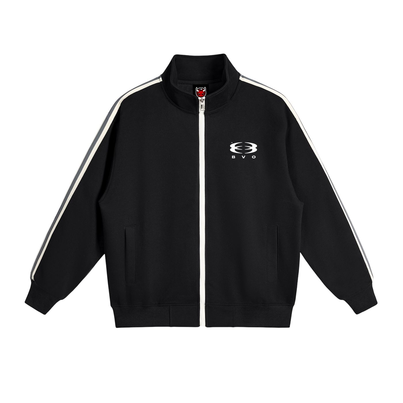 UNITY LOGO® SIDE-STRIPE COLLAR JACKET [BLACK]