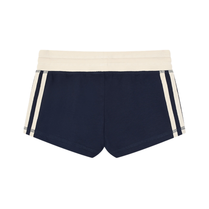 WMNS UNITY LOGO® VARSITY STRIPE TRACK SHORTS [NAVY BLUE]
