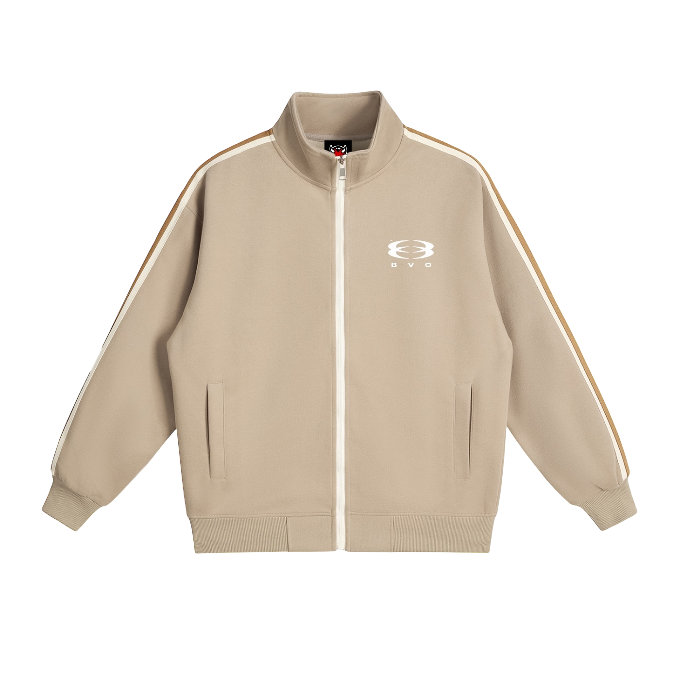 UNITY LOGO® SIDE-STRIPE COLLAR JACKET [BEIGE]