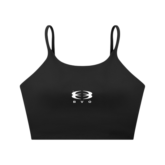 WMNS UNITY LOGO® SPAGHETTI STRAP YOGA SPORTS BRA [BLACK]