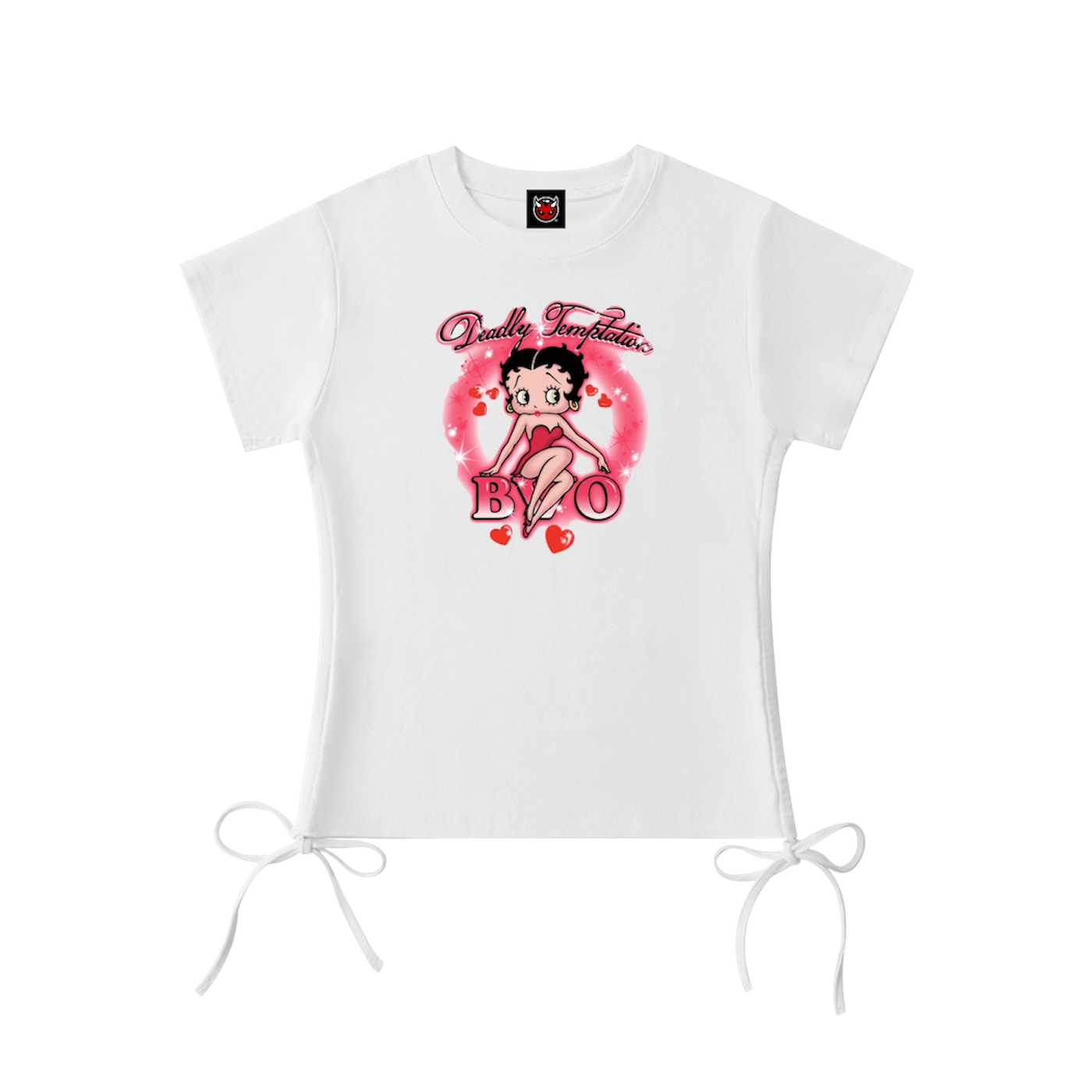 WMNS BVO® X BETTY BOOP DRAWSTRING TEE [WHITE]