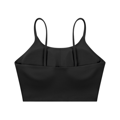 WMNS UNITY LOGO® SPAGHETTI STRAP YOGA SPORTS BRA [BLACK]