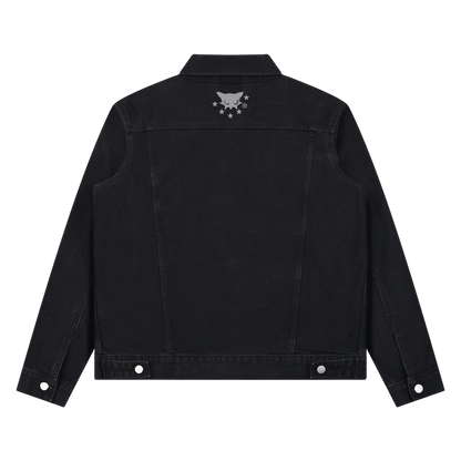 BVO® DENIM STARS VINTAGE WASH JACKET [BLACK]