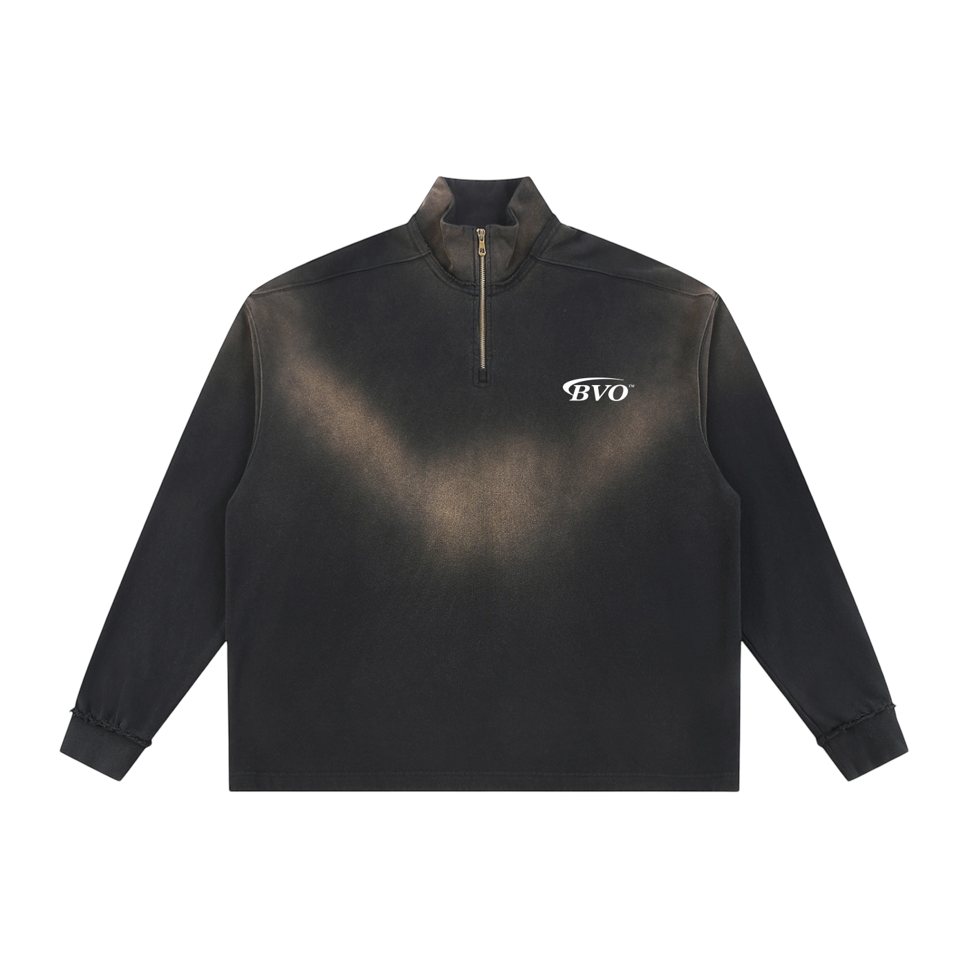 WORKWEAR LOGO QUARTER-ZIP SWEATSHIRT [BLACK]