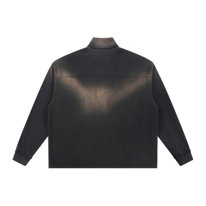 WORKWEAR LOGO QUARTER-ZIP SWEATSHIRT [BLACK]