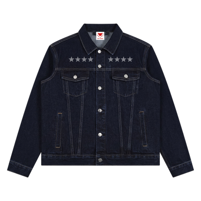 BVO® DENIM STARS VINTAGE WASH JACKET [NAVY BLUE]