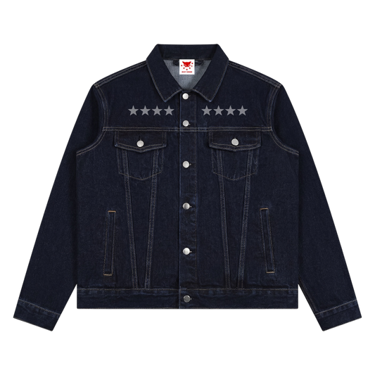 BVO® DENIM STARS VINTAGE WASH JACKET [NAVY BLUE]