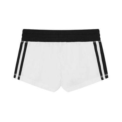 WMNS UNITY LOGO® VARSITY STRIPE TRACK SHORTS [WHITE]
