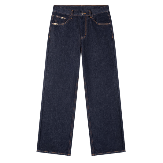 BVO® DENIM HEAVYWEIGHT STRAIGHT LEG JEANS [NAVY BLUE]