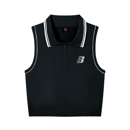 WMNS BVO® POLO TENNIS TOP [BLACK]
