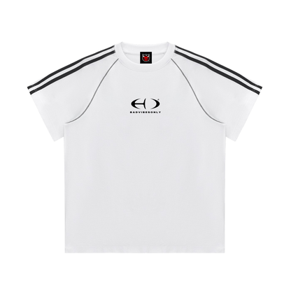 BVO® FUSION LOGO STRIPED TEE [WHITE]