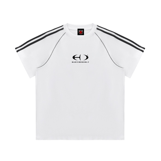 BVO® FUSION LOGO STRIPED TEE [WHITE]