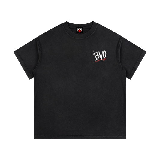 BVO® X WWE™ ATTITUDE VINTAGE WASH TEE [BLACK]