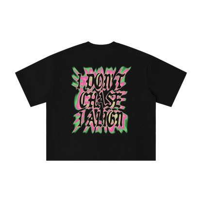 I DON'T CHASE I ALLIGN TEE [BLACK]