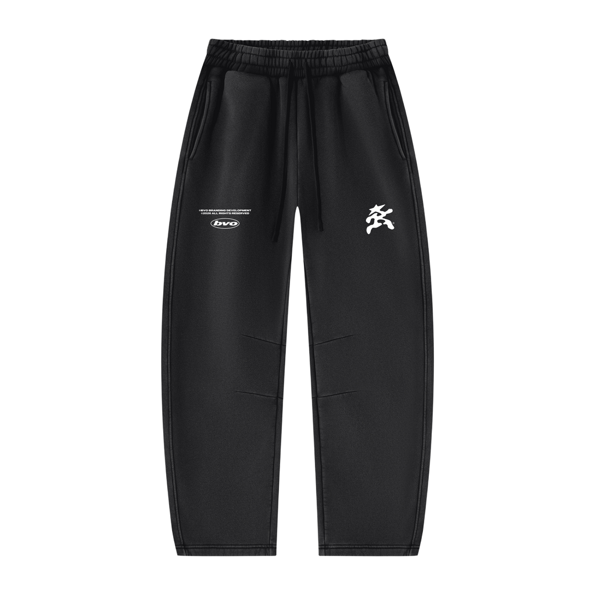BVO® STARWALKER BARREL LEG SWEATPANTS [BLACK]