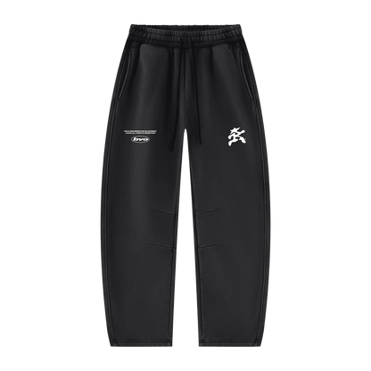 BVO® STARWALKER BARREL LEG SWEATPANTS [BLACK]