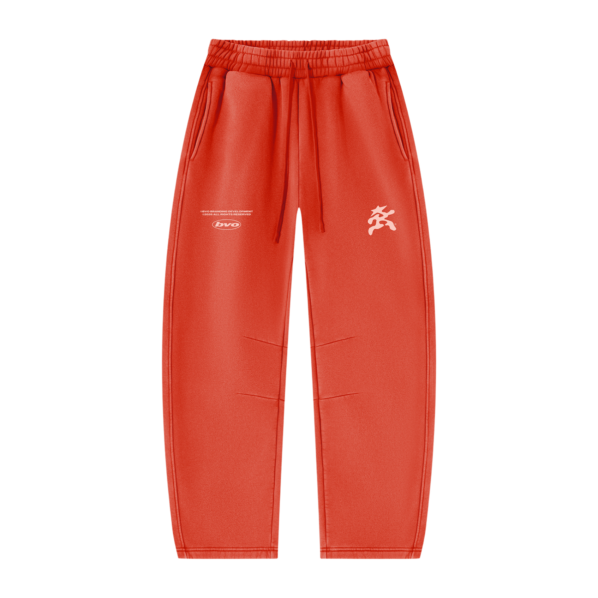 BVO® STARWALKER BARREL LEG SWEATPANTS [WASHED RED]