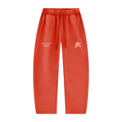 BVO® STARWALKER BARREL LEG SWEATPANTS [WASHED RED]