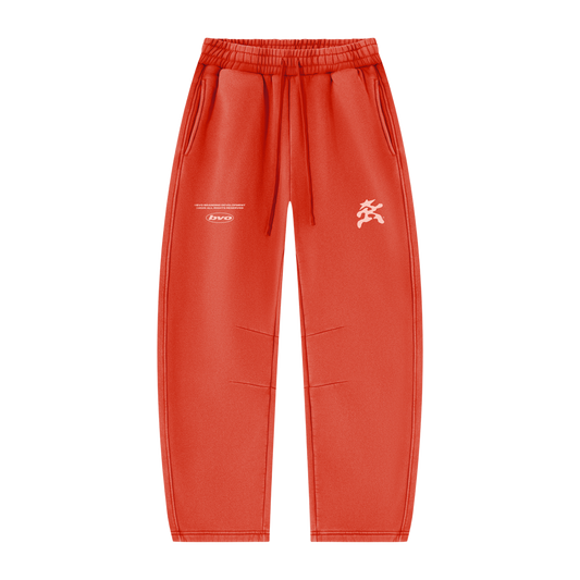 BVO® STARWALKER BARREL LEG SWEATPANTS [WASHED RED]