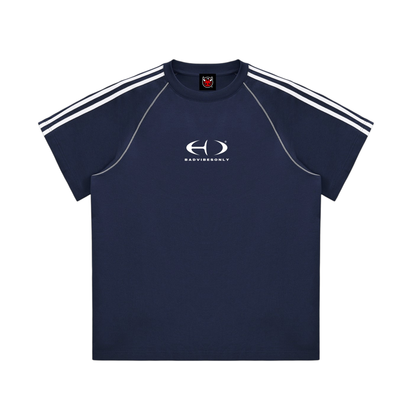 BVO® FUSION LOGO STRIPED TEE [NAVY BLUE]