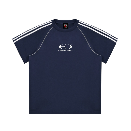 BVO® FUSION LOGO STRIPED TEE [NAVY BLUE]