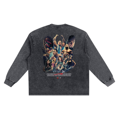 BVO® X WWE™ ATTITUDE VINTAGE WASH LS TEE [BLACK]