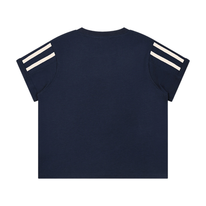 WMNS UNITY LOGO® VARSITY STRIPE TEE [NAVY BLUE]
