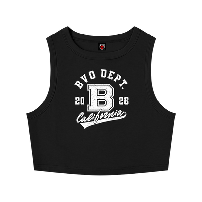 WMNS CALIFORNIA CROPPED TANK TOP [BLACK]