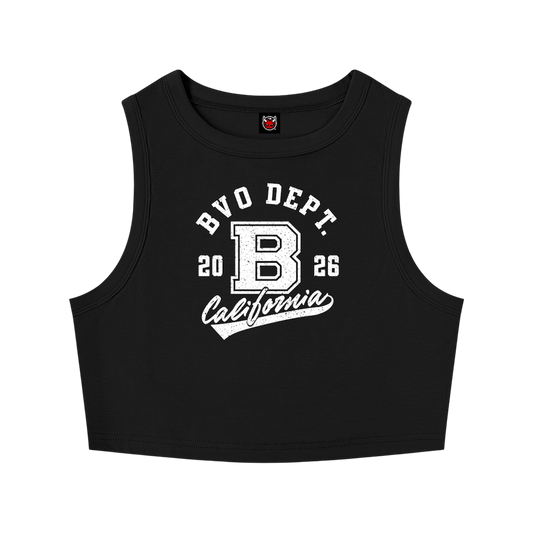 WMNS CALIFORNIA CROPPED TANK TOP [BLACK]