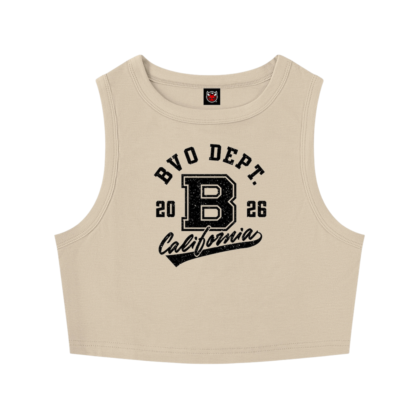 WMNS CALIFORNIA CROPPED TANK TOP [KHAKI]