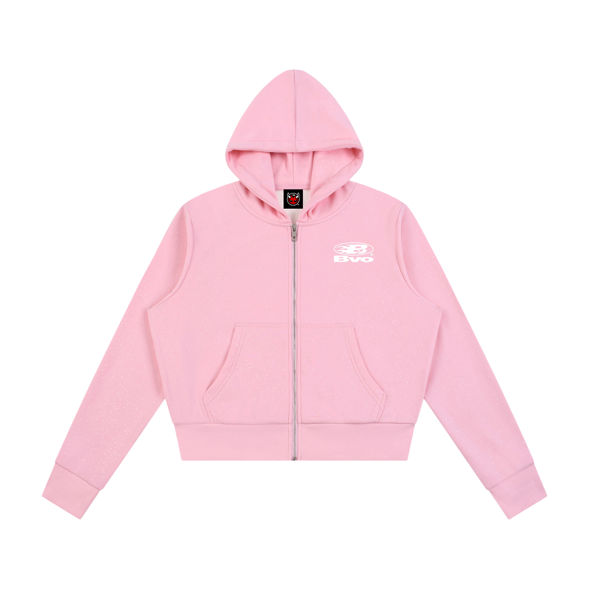 WMNS STAPLE LOGO© SPARKLE ZIP HOODIE [PINK]