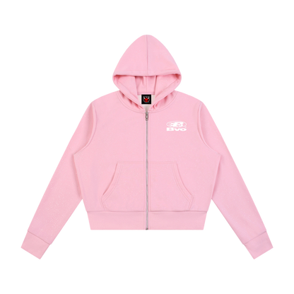 WMNS STAPLE LOGO© SPARKLE ZIP HOODIE [PINK]