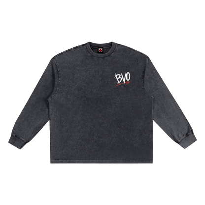 BVO® X WWE™ ATTITUDE VINTAGE WASH LS TEE [BLACK]