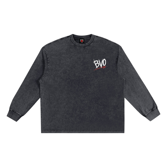BVO® X WWE™ ATTITUDE VINTAGE WASH LS TEE [BLACK]