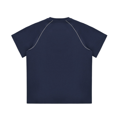 BVO® FUSION LOGO STRIPED TEE [NAVY BLUE]