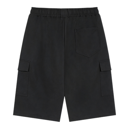 STAPLE LOGO© CARGO SHORTS [BLACK]